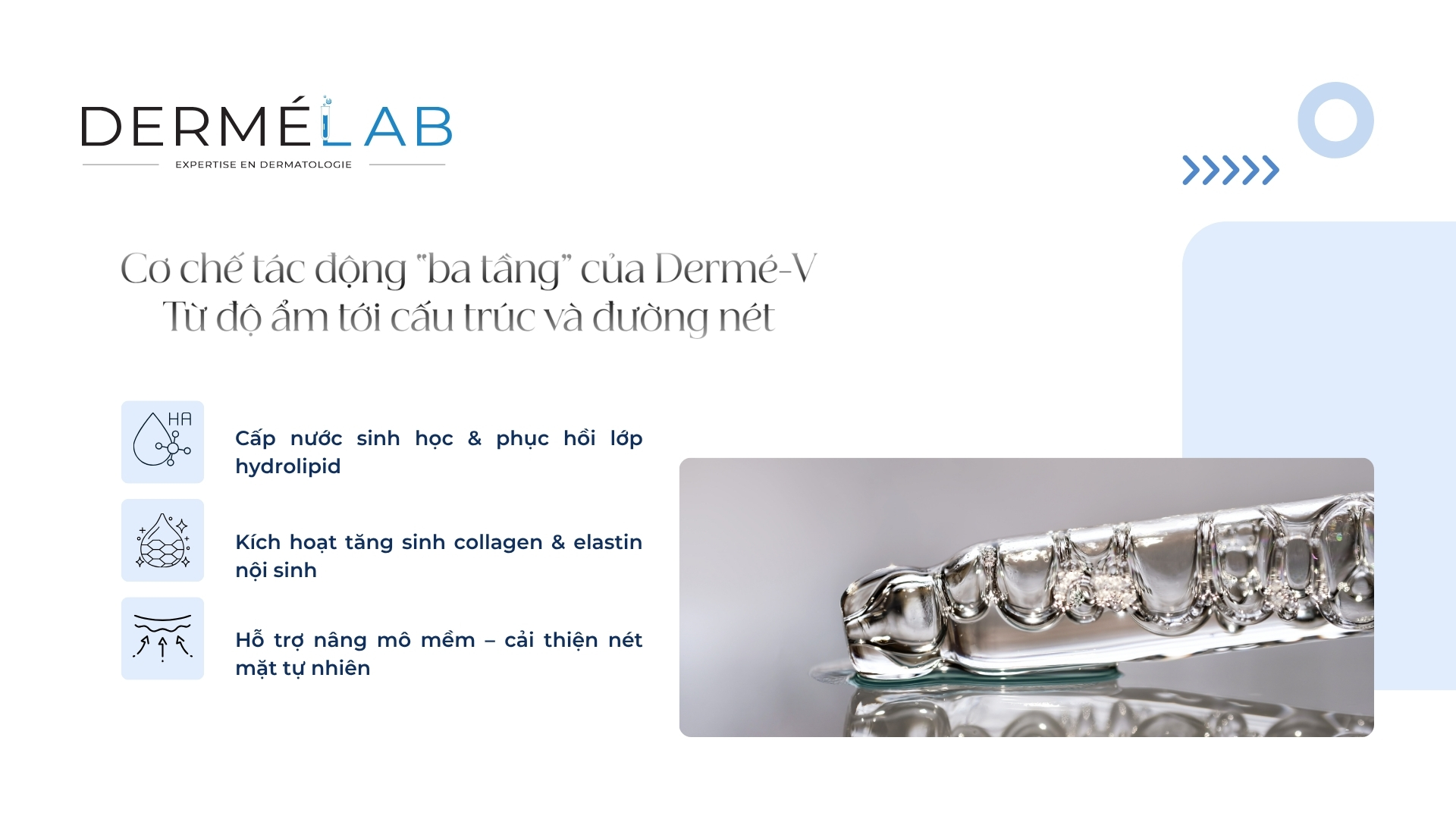Cơ chế tác động “ba tầng” của Dermé-V – Từ độ ẩm tới cấu trúc và đường nét